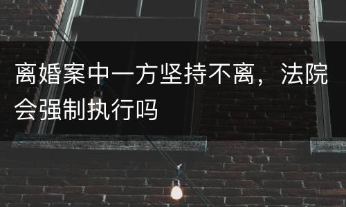 离婚案中一方坚持不离，法院会强制执行吗