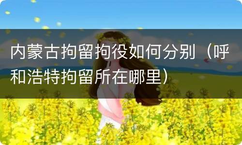 内蒙古拘留拘役如何分别（呼和浩特拘留所在哪里）