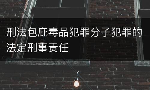 刑法包庇毒品犯罪分子犯罪的法定刑事责任