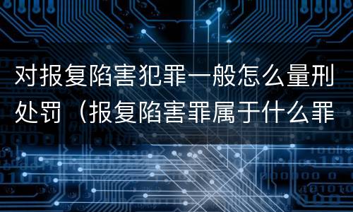 对报复陷害犯罪一般怎么量刑处罚（报复陷害罪属于什么罪）
