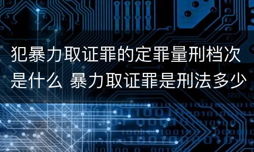 犯暴力取证罪的定罪量刑档次是什么 暴力取证罪是刑法多少条