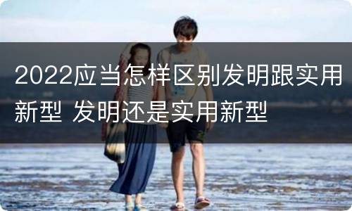 2022应当怎样区别发明跟实用新型 发明还是实用新型