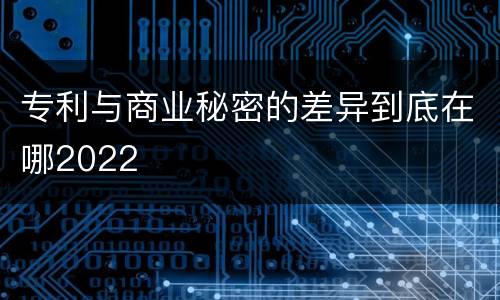 专利与商业秘密的差异到底在哪2022