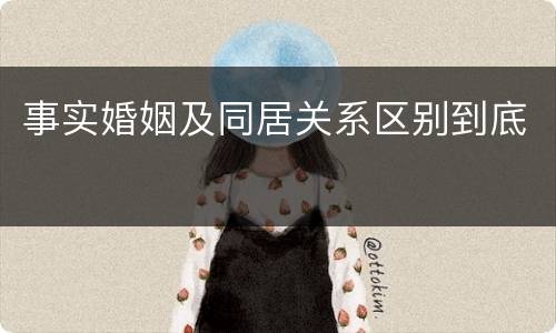 事实婚姻及同居关系区别到底
