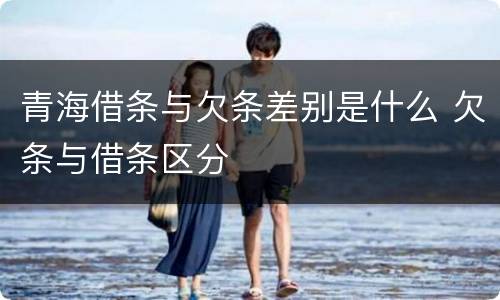 青海借条与欠条差别是什么 欠条与借条区分
