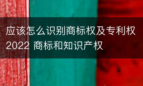 应该怎么识别商标权及专利权2022 商标和知识产权