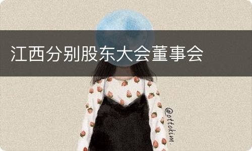 江西分别股东大会董事会