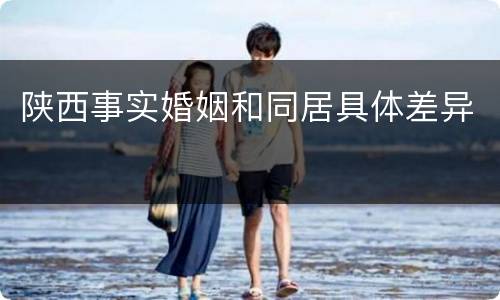 陕西事实婚姻和同居具体差异