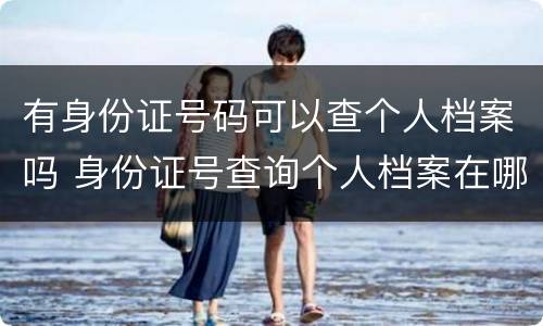 有身份证号码可以查个人档案吗 身份证号查询个人档案在哪里