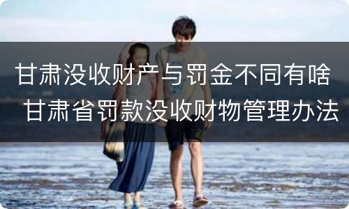 甘肃没收财产与罚金不同有啥 甘肃省罚款没收财物管理办法