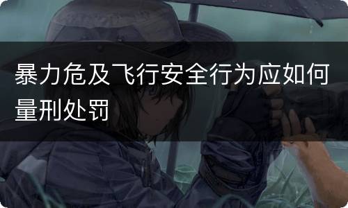 暴力危及飞行安全行为应如何量刑处罚