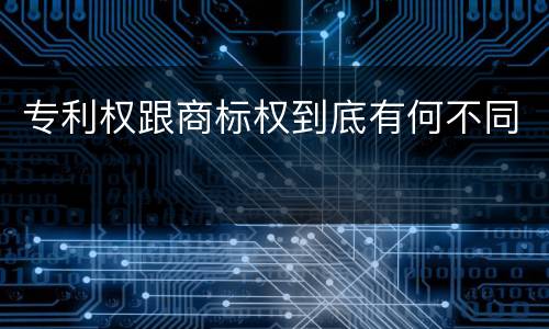 专利权跟商标权到底有何不同