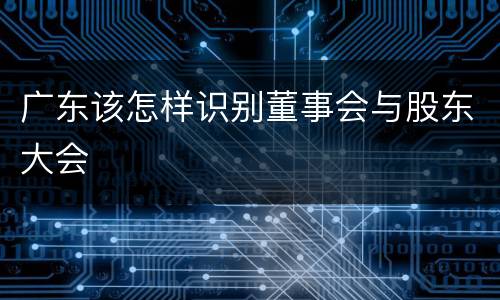 广东该怎样识别董事会与股东大会