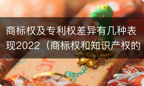 商标权及专利权差异有几种表现2022（商标权和知识产权的区别）