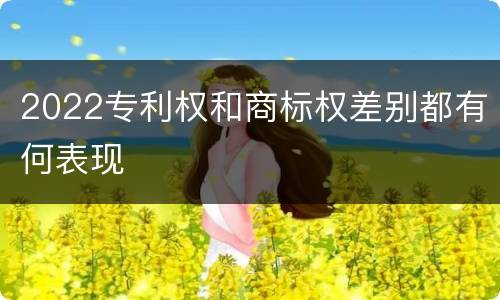 2022专利权和商标权差别都有何表现