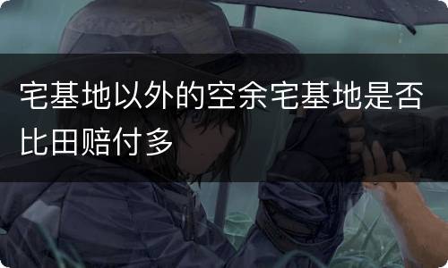 宅基地以外的空余宅基地是否比田赔付多