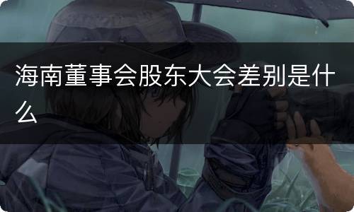 海南董事会股东大会差别是什么