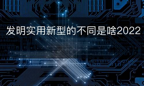 发明实用新型的不同是啥2022