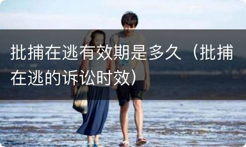 批捕在逃有效期是多久（批捕在逃的诉讼时效）