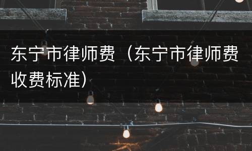 东宁市律师费（东宁市律师费收费标准）