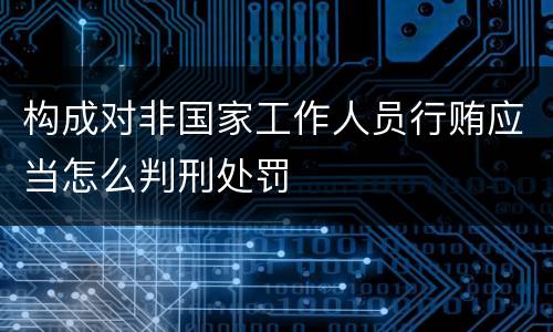 构成对非国家工作人员行贿应当怎么判刑处罚
