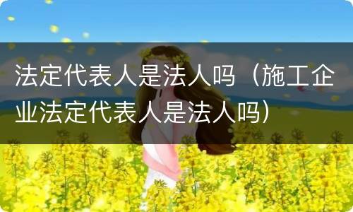 法定代表人是法人吗（施工企业法定代表人是法人吗）