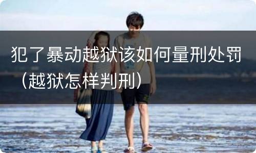 犯了暴动越狱该如何量刑处罚（越狱怎样判刑）