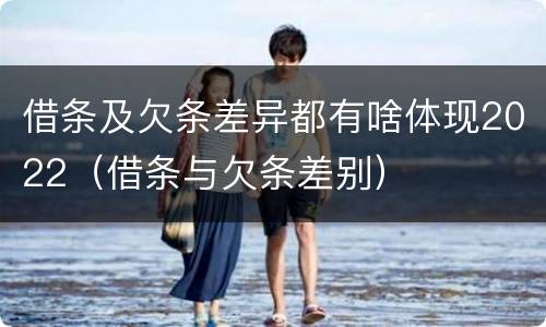 借条及欠条差异都有啥体现2022（借条与欠条差别）