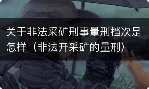 关于非法采矿刑事量刑档次是怎样（非法开采矿的量刑）