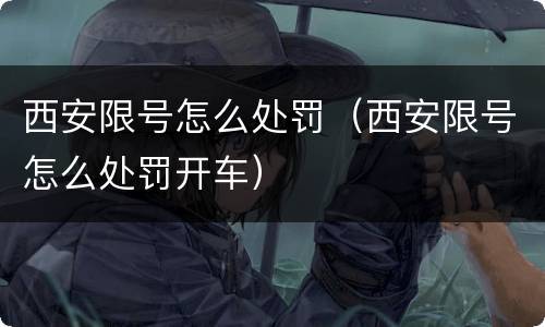 西安限号怎么处罚（西安限号怎么处罚开车）