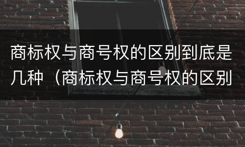 商标权与商号权的区别到底是几种（商标权与商号权的区别到底是几种形式）