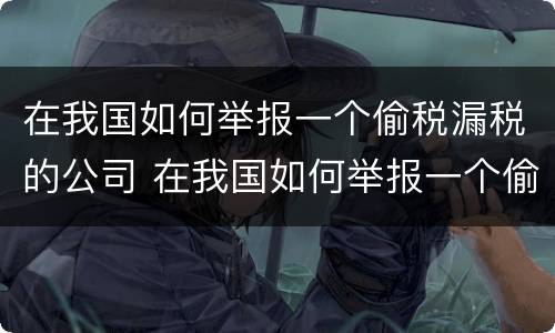 在我国如何举报一个偷税漏税的公司 在我国如何举报一个偷税漏税的公司的人