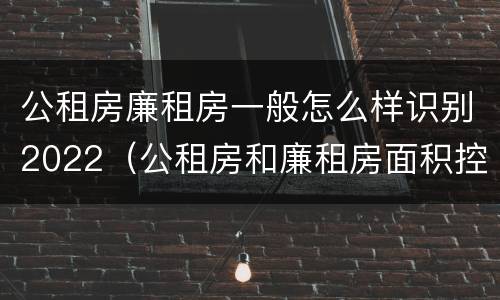 公租房廉租房一般怎么样识别2022（公租房和廉租房面积控制标准）
