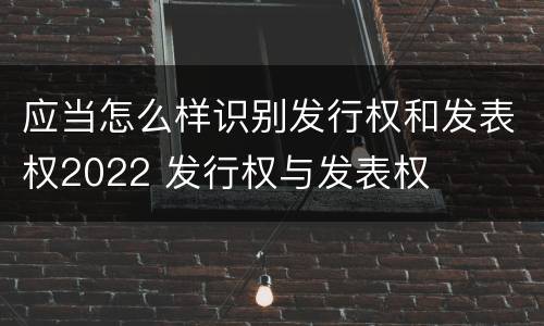 应当怎么样识别发行权和发表权2022 发行权与发表权
