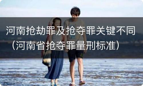 河南抢劫罪及抢夺罪关键不同（河南省抢夺罪量刑标准）