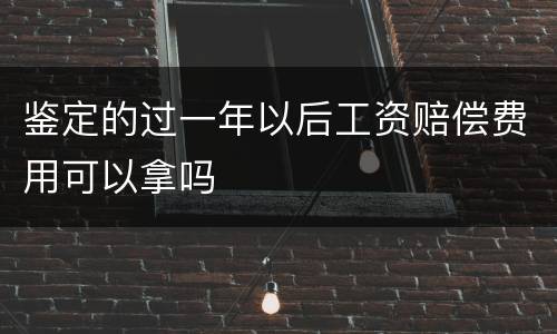 鉴定的过一年以后工资赔偿费用可以拿吗