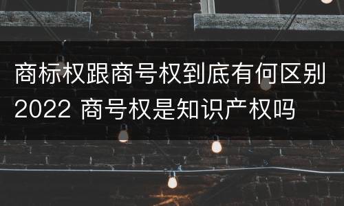 商标权跟商号权到底有何区别2022 商号权是知识产权吗