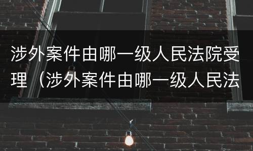 涉外案件由哪一级人民法院受理（涉外案件由哪一级人民法院受理）