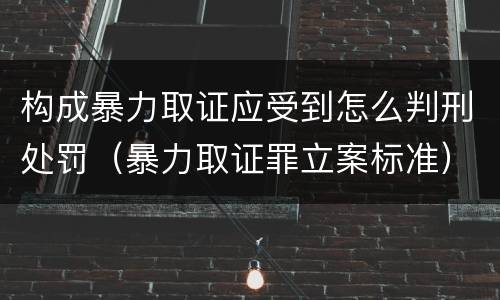 构成暴力取证应受到怎么判刑处罚（暴力取证罪立案标准）