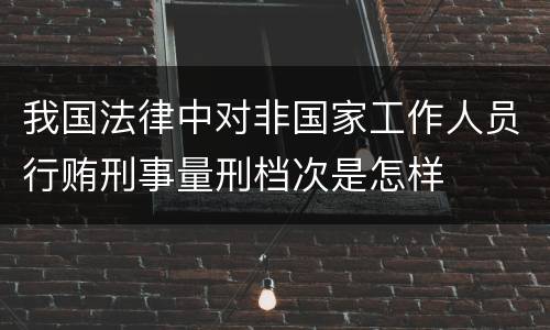 我国法律中对非国家工作人员行贿刑事量刑档次是怎样