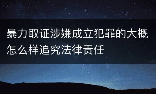 暴力取证涉嫌成立犯罪的大概怎么样追究法律责任