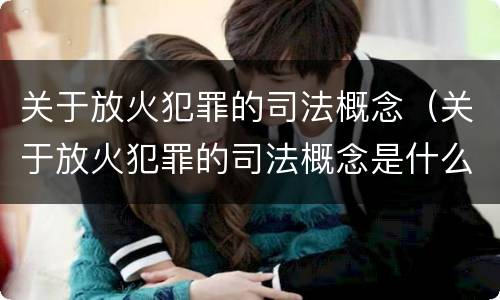 关于放火犯罪的司法概念（关于放火犯罪的司法概念是什么）