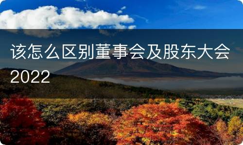 该怎么区别董事会及股东大会2022