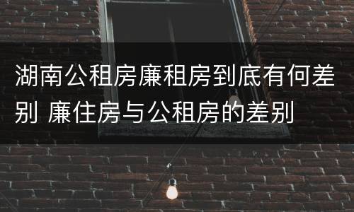 湖南公租房廉租房到底有何差别 廉住房与公租房的差别