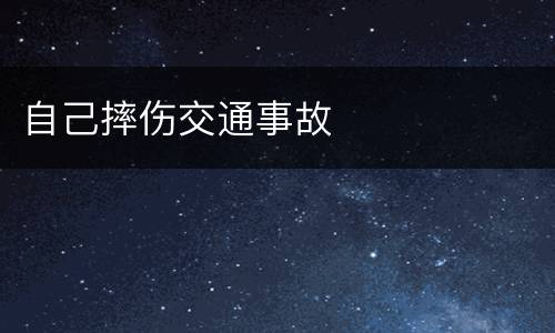 自己摔伤交通事故