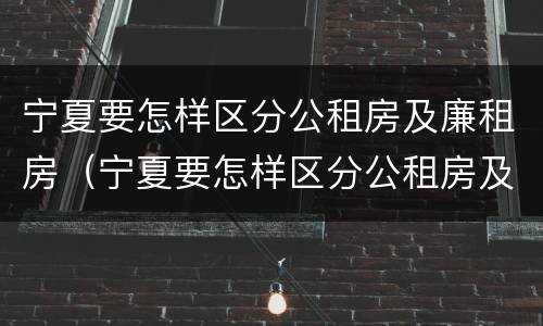 宁夏要怎样区分公租房及廉租房（宁夏要怎样区分公租房及廉租房呢）