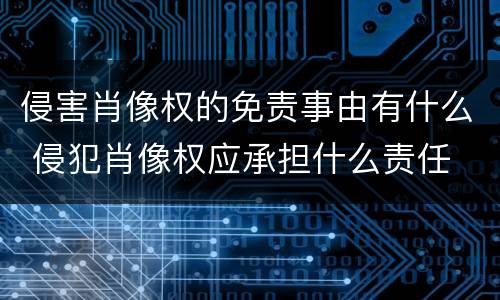 侵害肖像权的免责事由有什么 侵犯肖像权应承担什么责任