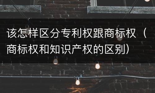 该怎样区分专利权跟商标权（商标权和知识产权的区别）