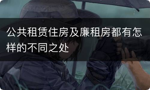 公共租赁住房及廉租房都有怎样的不同之处