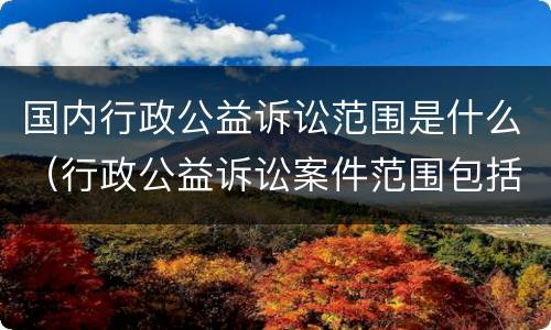 国内行政公益诉讼范围是什么（行政公益诉讼案件范围包括）
